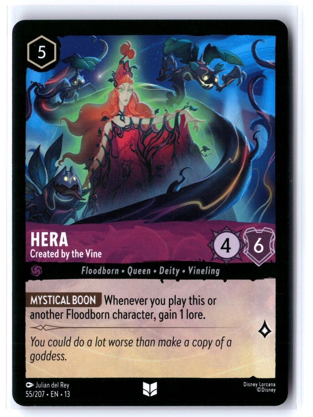 Hera - Created by the Vine Uncommon Attack of the Vine! 55/207 NM